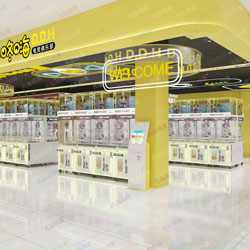 yellow themed claw machine store 2